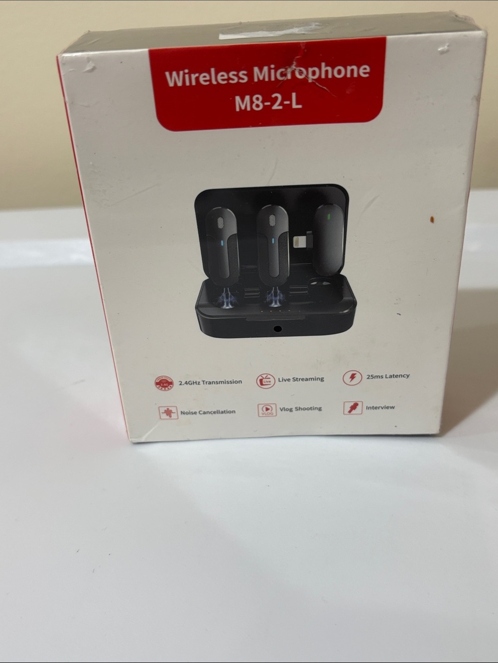 Wireless Lavalier Microphone Kit M8-2-L – Black